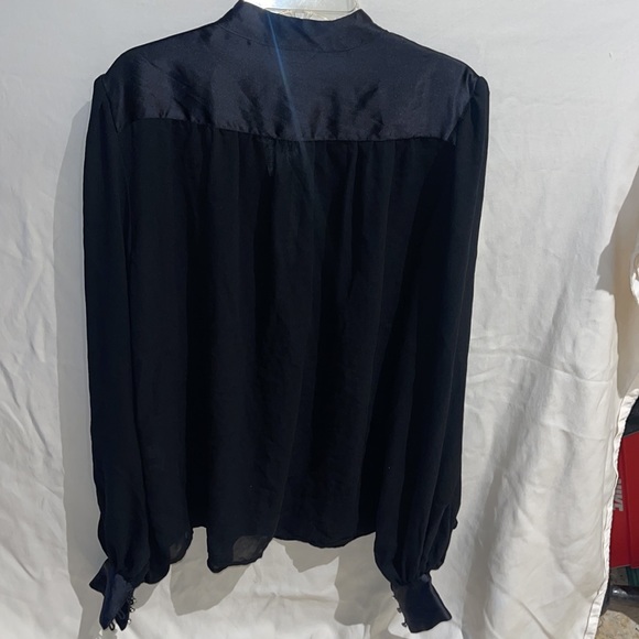 New Guess Marciano Sheer Long Sleeve Shirt Blouse S - Picture 7 of 11